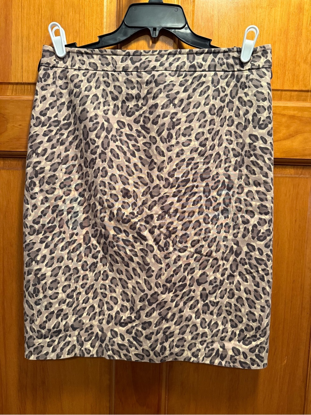 LOFT Leopard Print Pencil Skirt in Taupe and Black